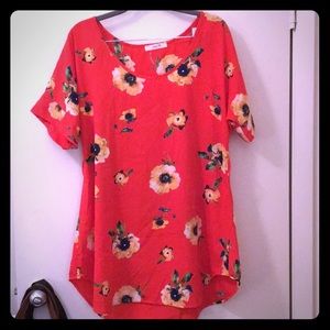 Floral ModCloth Tunic Top.